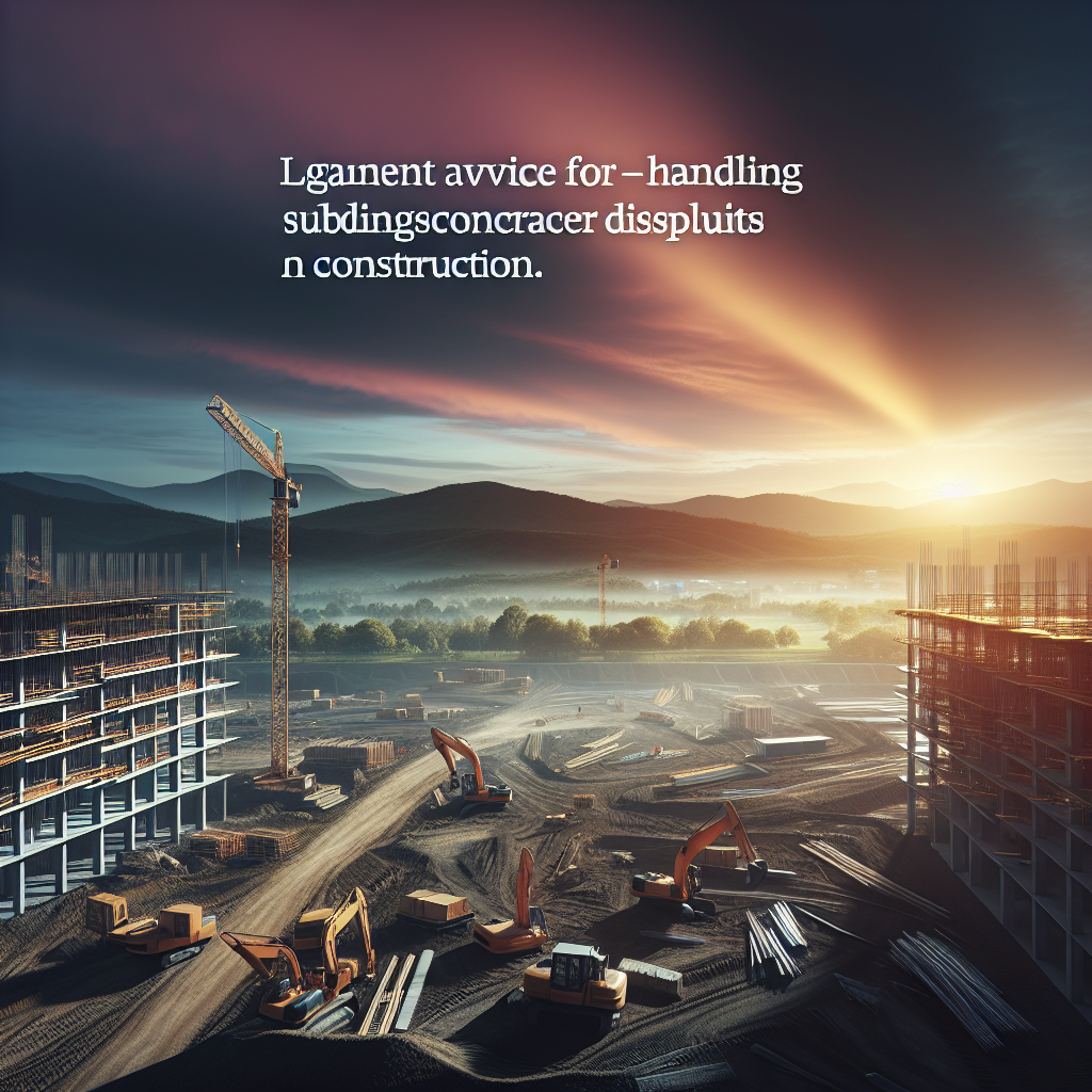 Legal Advice for Handling Subcontractor Disputes in Construction