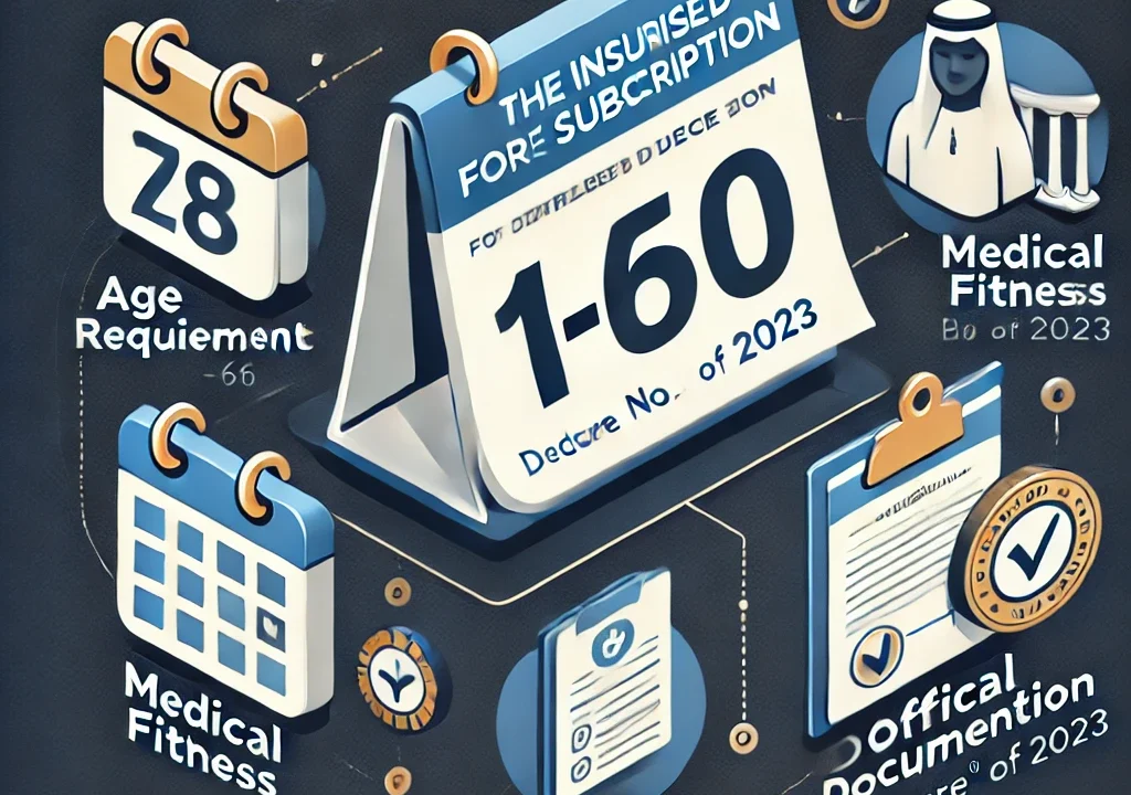 Article 3: Controls for the Insured’s Subscription under Federal Law by Decree No. (57) of 2023