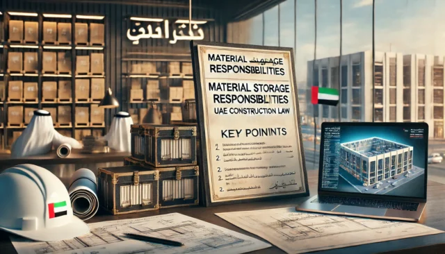 Legal Responsibilities for Material Storage: According to UAE Construction Law